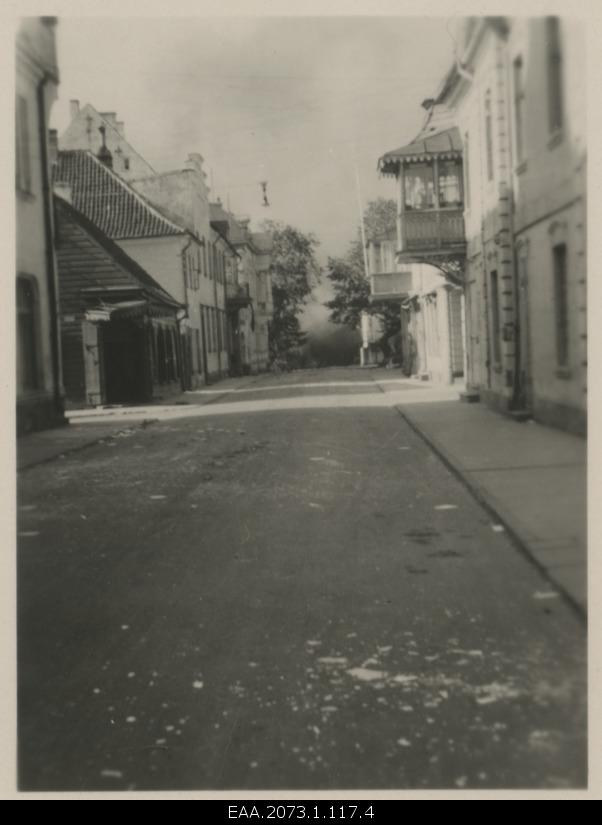 War breaks in Pärnu 23.09.1944, fire on Kalev Street (now Rüütli tn)