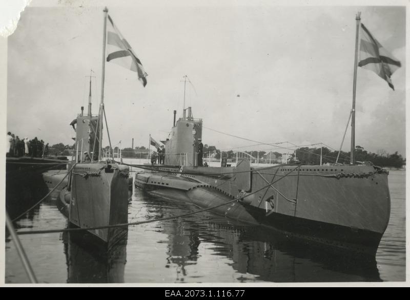 Underwater vessels in the port of Kalev and Lembit Pärnu