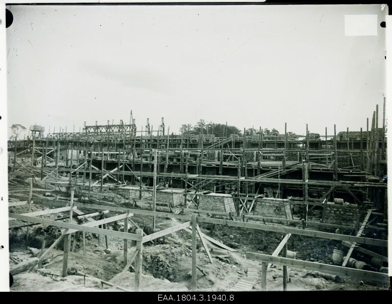 Factory building in the construction stage