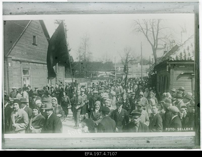 The Workers' 1st May demonstration at the corner of the broad and Jakobi street.