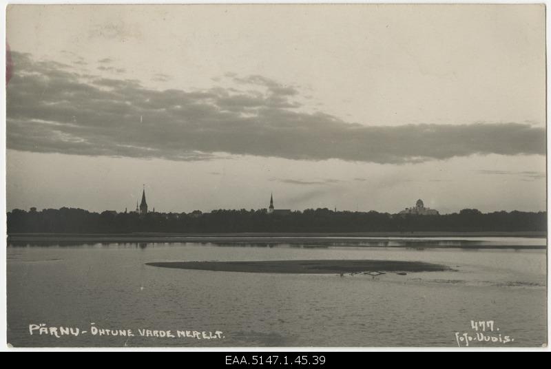 Night view from the sea