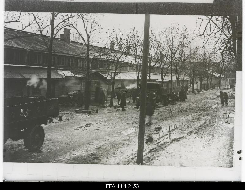 War of Liberty. Barracks of the cluster factory, accommodation of the Russian Northwest Army’s sick typhoos in Narva.