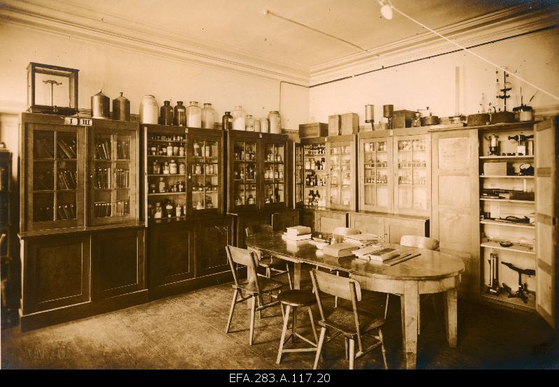 Room of experiments and collections in physics at the Tallinn Technical Chemical Laboratory.