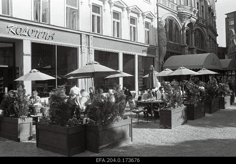 Street cafes in Riga.