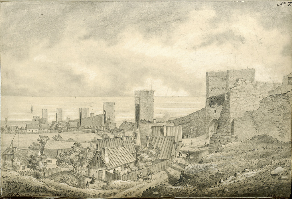 Visby medieval city wall, Gotland, Sweden