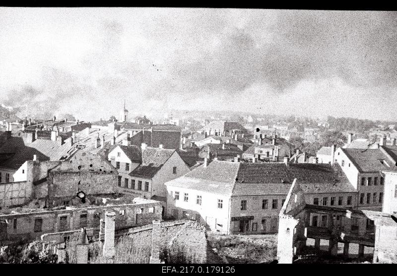 View of the city during the fire.