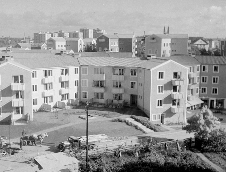 Stjärnhus Gröndal 1946 - Stjärnhus i kv. Player pegs, Gröndal