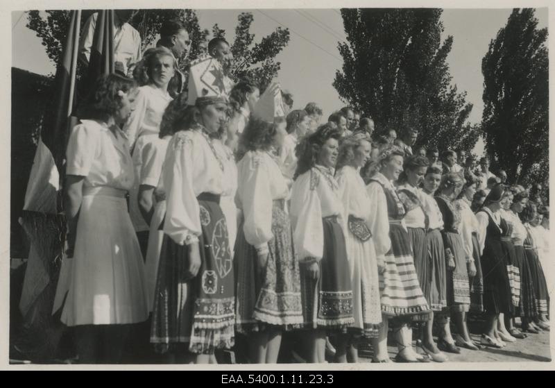 Summer Days of Estonians in Norrköping in Central Sweden, view of the song choir