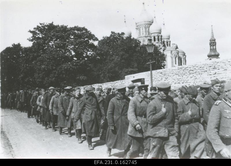 German occupation in Estonia. Red soldiers who fell in prison in Tallinn.
