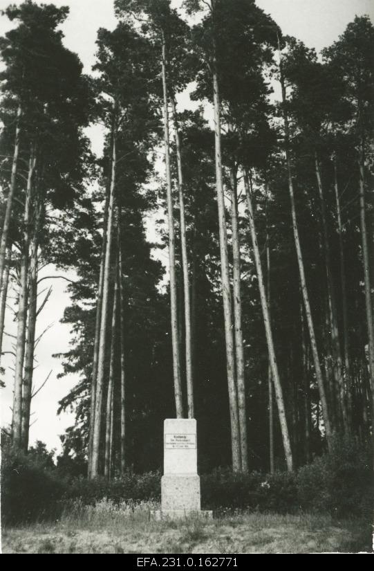 German occupation in Estonia. The monument of the War of Independence in Reola.