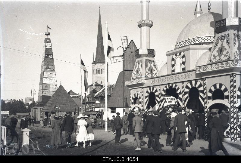 View of Estonia's supranational exhibition on the exhibition Square.