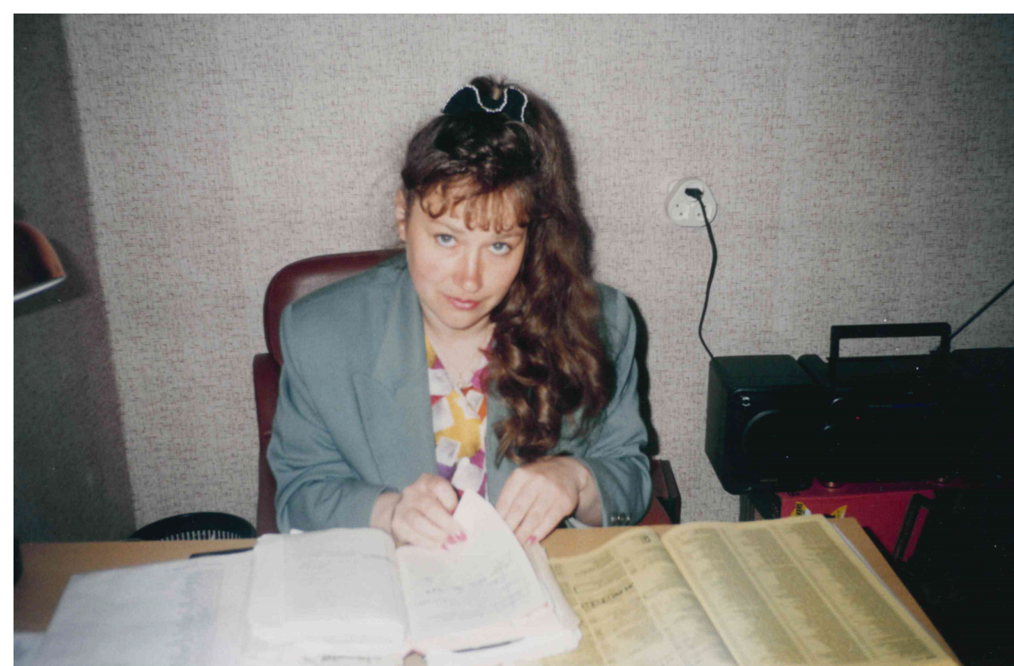 Employees of Taebla rural municipality 1993-1996. Cultural Adviser Anne Kübarsepp