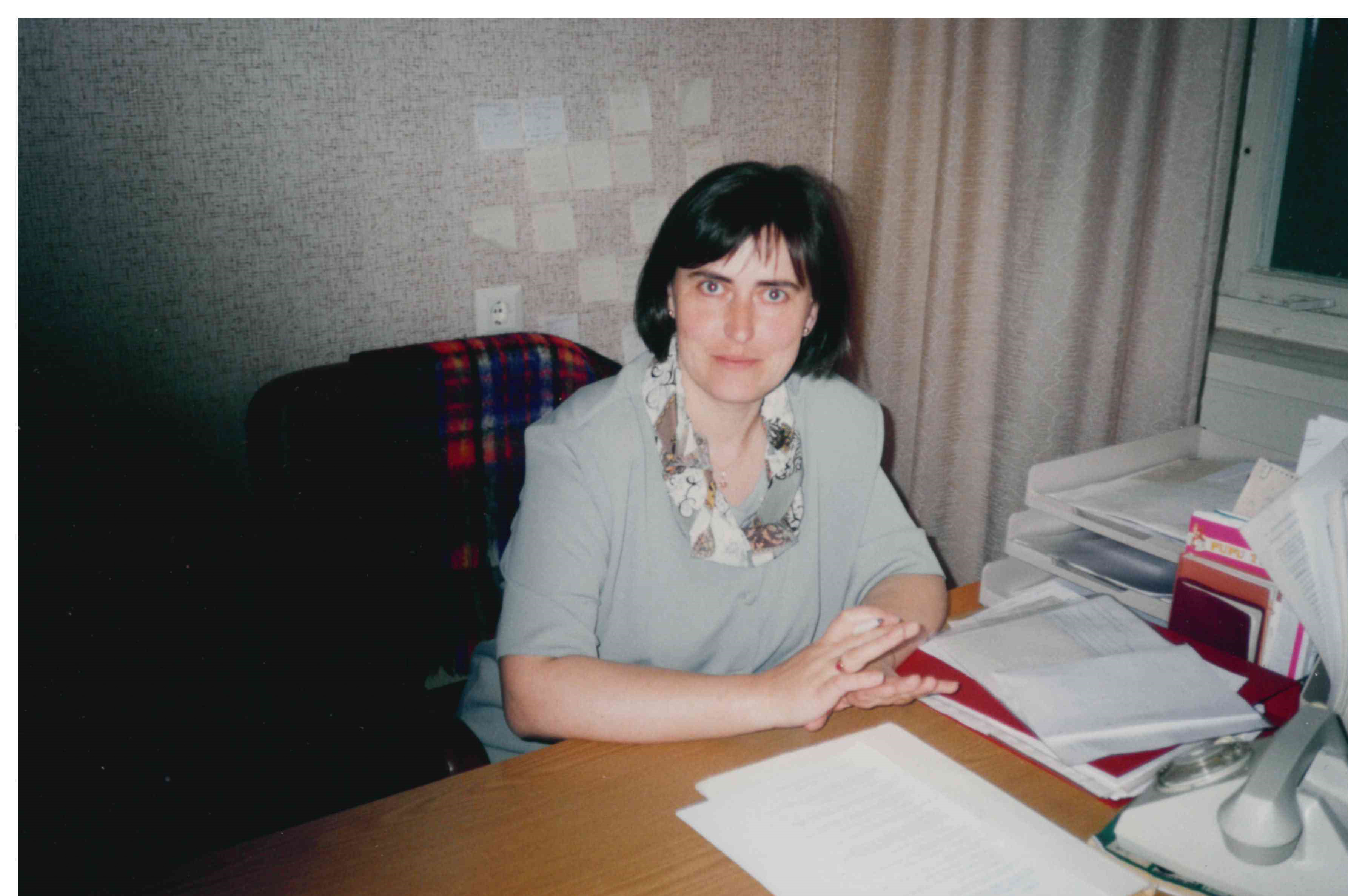 Employees of Taebla rural municipality 1993-1996. Social worker Marika Toompuu