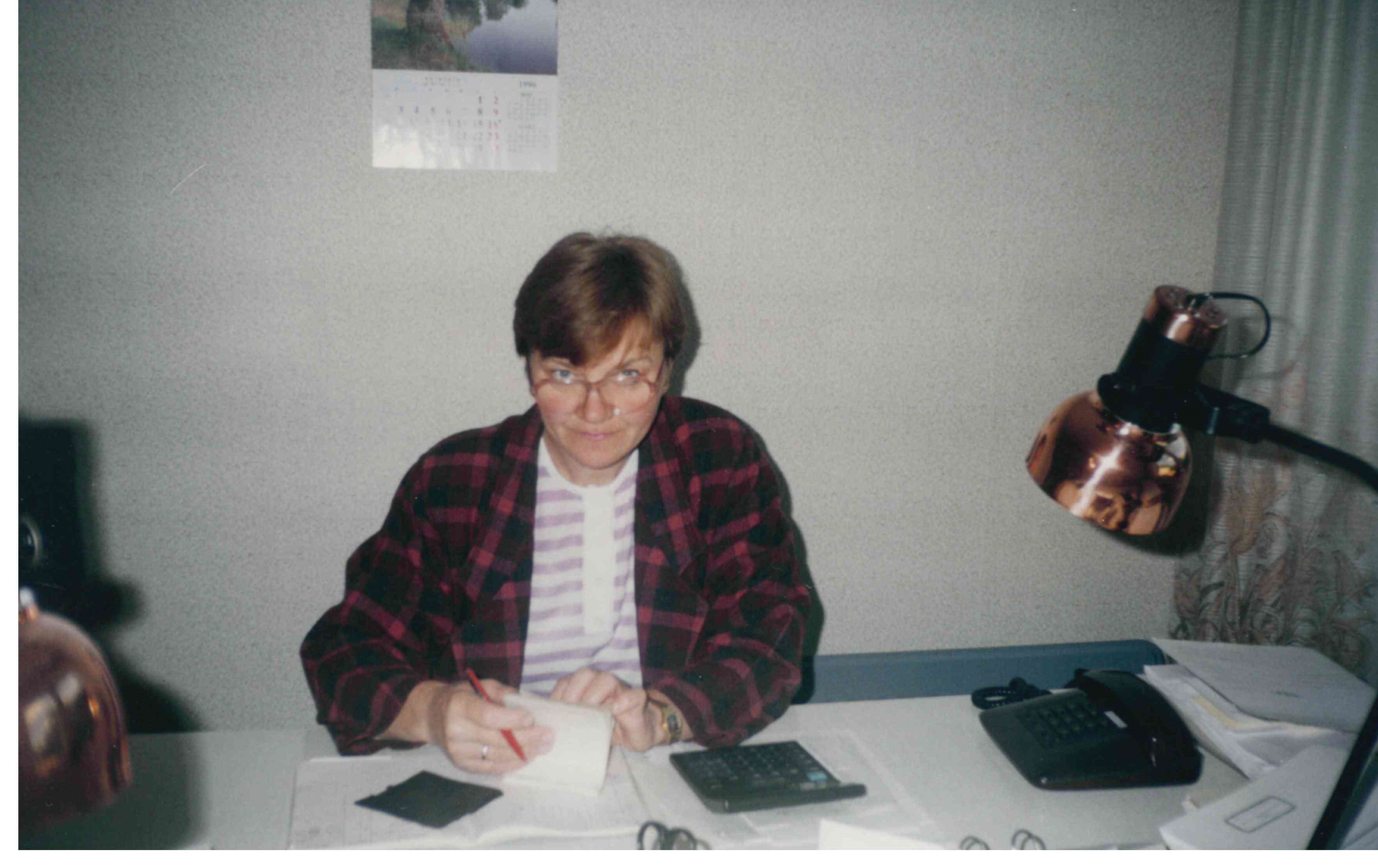 Employees of Taebla rural municipality 1993-1996. Accounting Manager Ilme Kolga