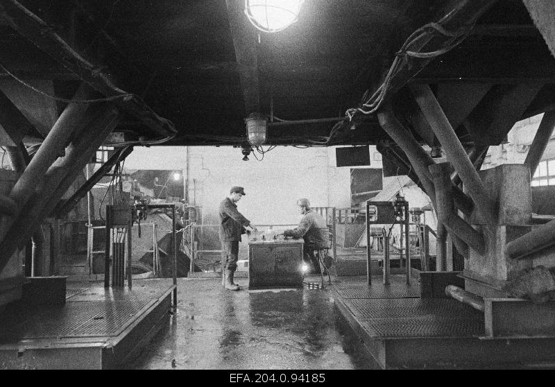 Internal view of the Viru Mine enrichment factory of the trust “Eesti Põlevkivi”.