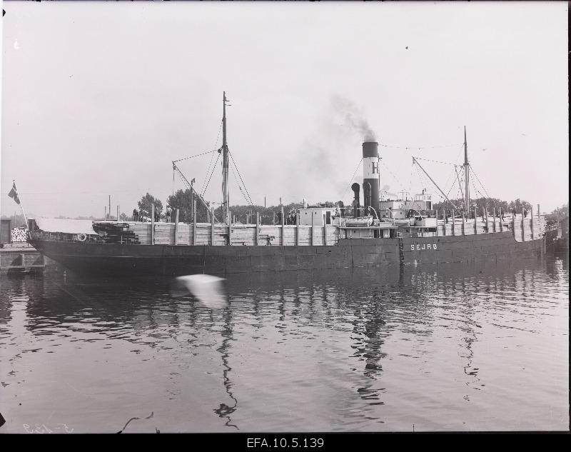 Merchant ship Serjo in the port of Tallinn.