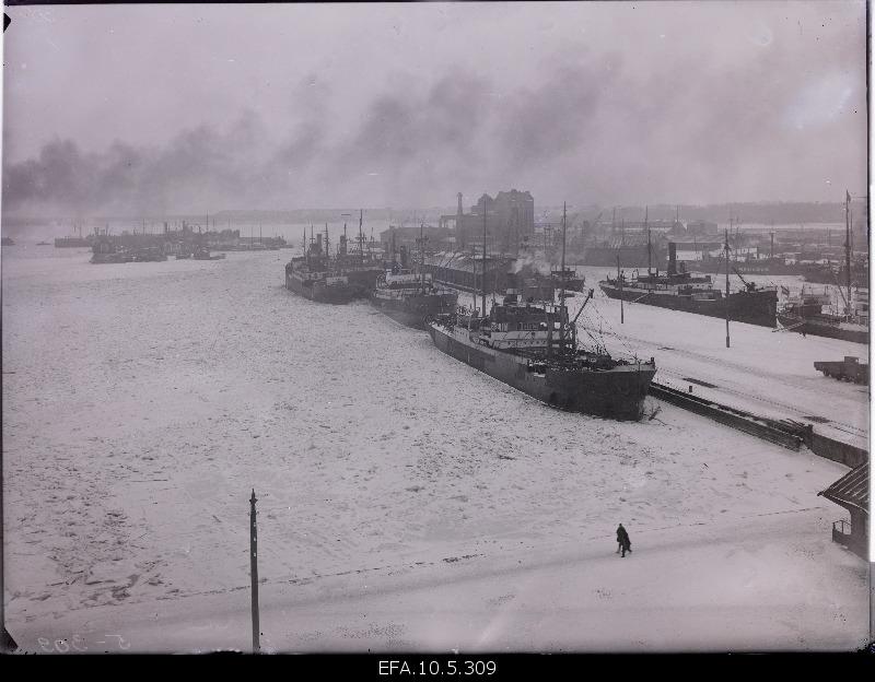 Ships in the port of Tallinn.