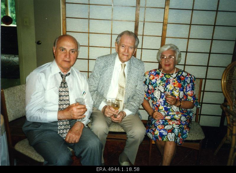 Ernst Jaakson with friends at Neumann's home.