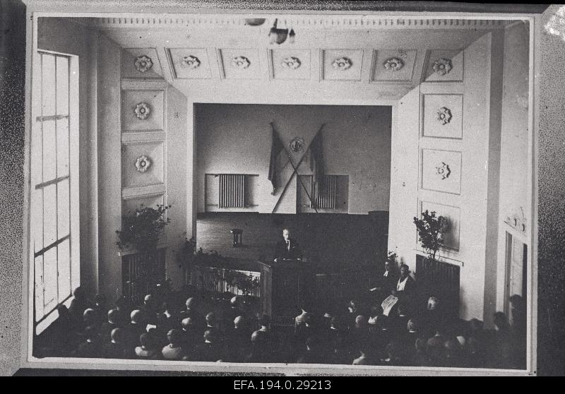Opening of a new school building at Läänemaa Ühisgümnaasium in Haapsalu. The building was built on 1926/1927.