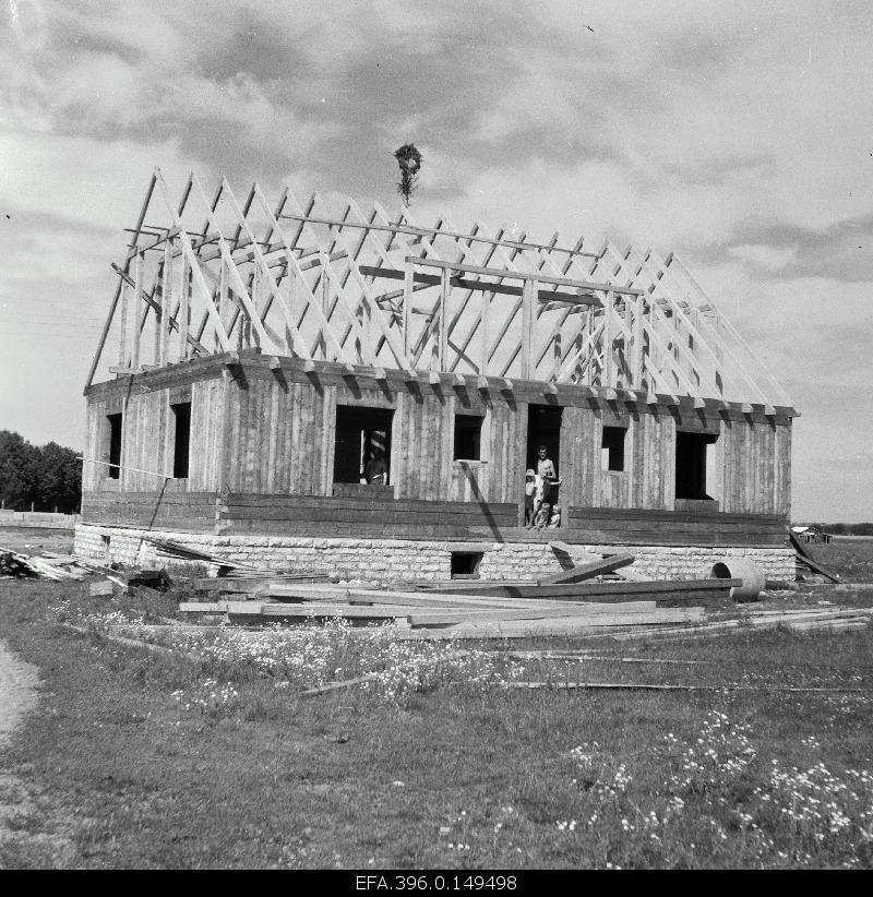 Construction of a residential building in Kohtla settlement.