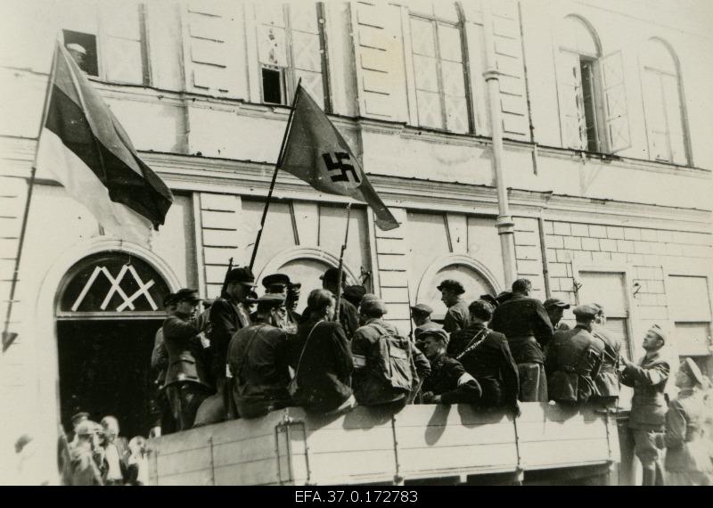 German soldiers in the city of Pärnu.