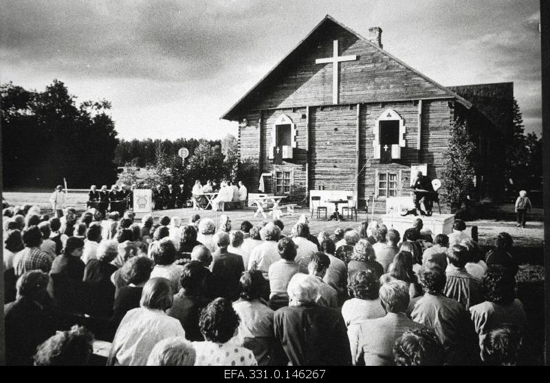 Estonian National Awakening Age character C.R. Celebration of Jakobson's 150th anniversary in Kurgja.