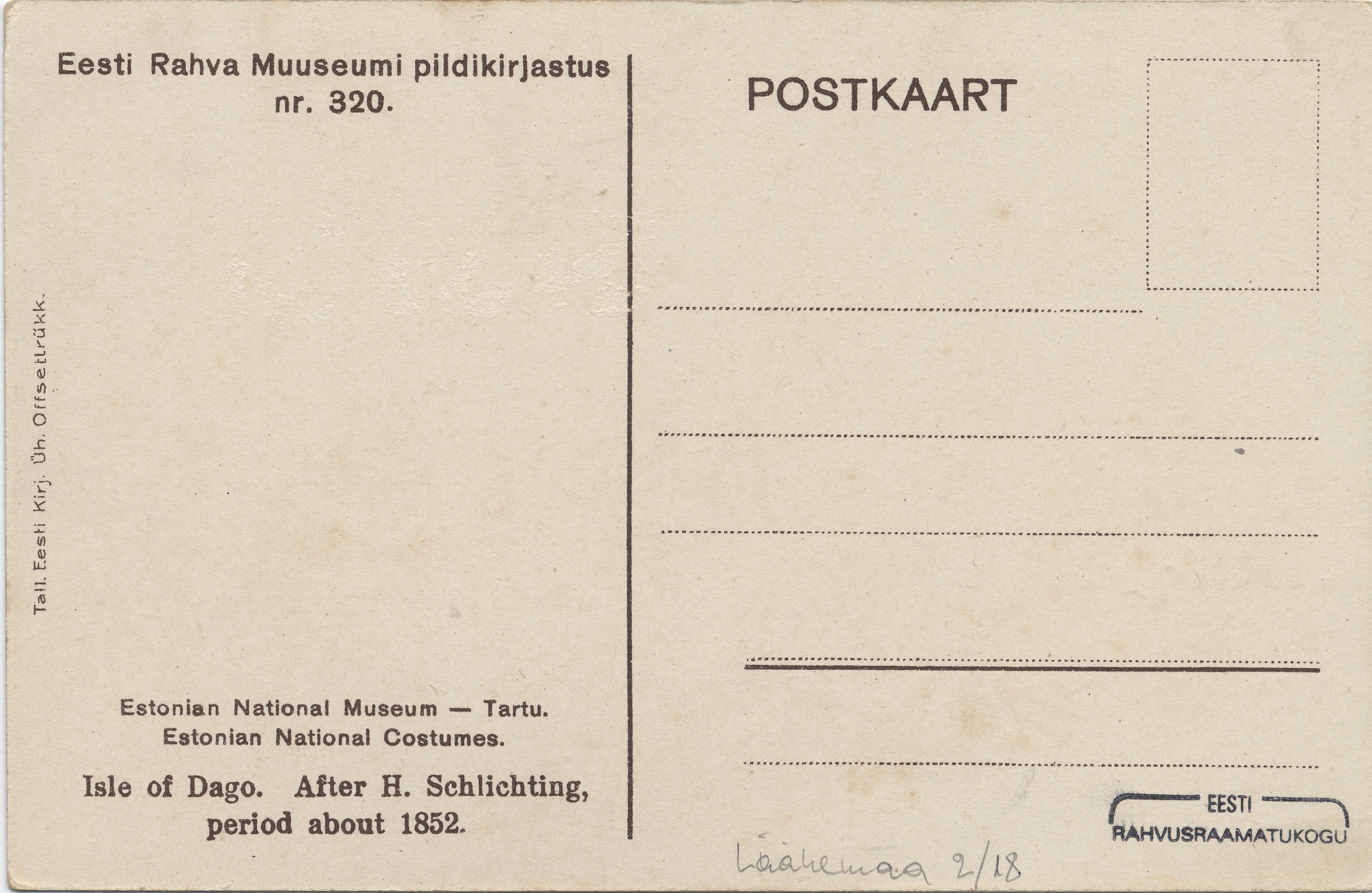Hiiumaa : h. Schlichtingi nach 1852 a : Isle of Dago : after h. Schlichting period about 1852