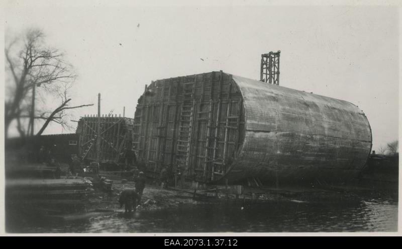 Construction of Pärnu Suursilla, summer zone P4 before waterfall 10.11.1936