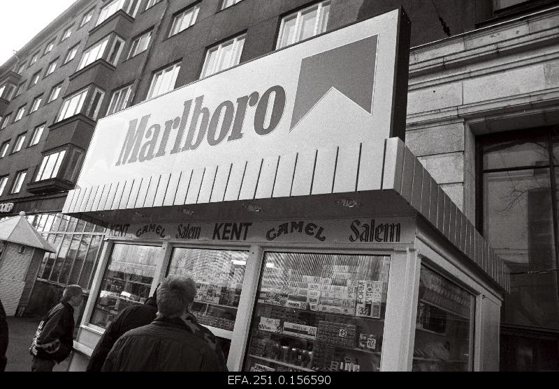 Tobacco advertising on Tallinn Street.