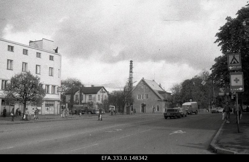 View from the crossroads of Pärnu highway and Vana-Pärnu highway on the street of Turu.