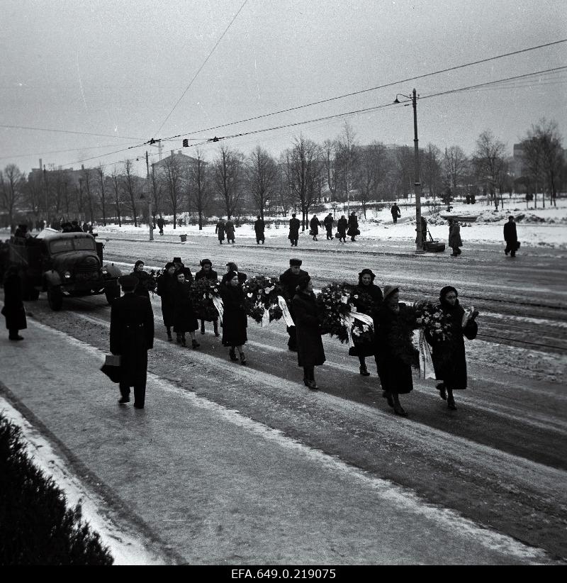 Funeral trip on Narva highway.