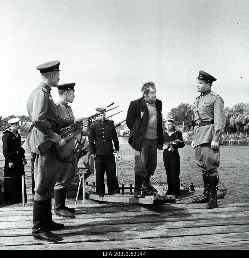 The film studio "Tallinnfilm" playfilm "Yachts at sea", officer-Axel Orav (best), Peeter-Kaarel Karm (in the middle).
