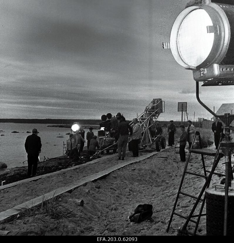 View the playground during the film studio "Tallinnfilm" play film "The men of one village". Scenario a. and V.Beekman, director J.Müür, operators J.Garšnek and H.Rehe, artist- director L.Vernik, director G.Kromanov, composer E.Tamberg.