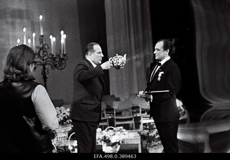 Celebration of Georg Otsa's 50th birthday at the theatre Estonia. Jubilee evening.