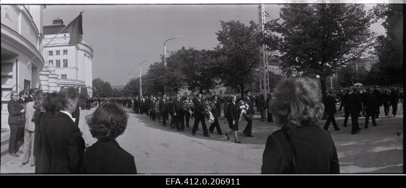 The funeral service of Georg Otsa, the singer of the Soviet Union's folk artist in Rat Estonia.