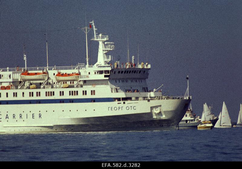 Travel ship Georg Ots in the Gulf of Tallinn.