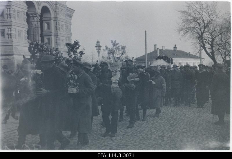 War of Liberty. Captain Anton Irve buried the Chief of Staff Division. A funeral at Aleksander Nevski Cathedral.