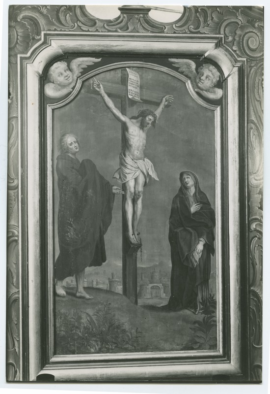 Crucifix, oil painting, Swedish Mihkli Church.