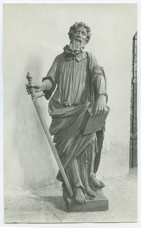 Apostle Paulus, wooden sculpture in Tallinn Toom Church.