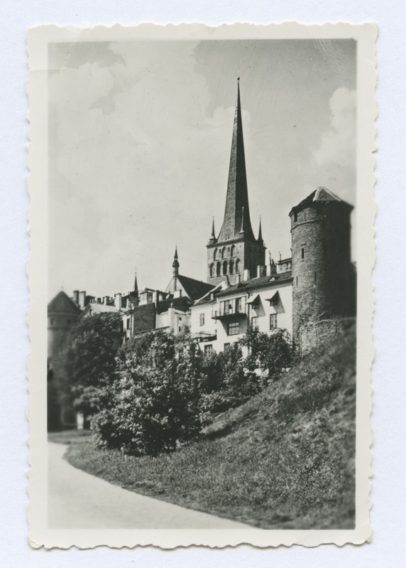 Tallinn. View from the Tower Square to the church of Oleviste