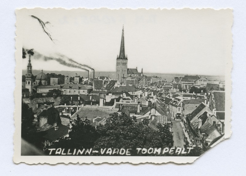 Tallinn. View from Toompea towards the church of Oleviste