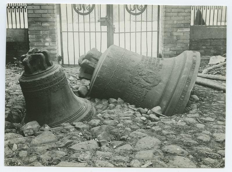 Church bells, Russian Orthodox Church in St Nicholas, taken off during the German occupation.