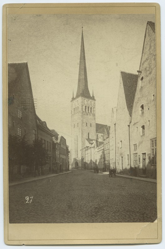 Tallinn, Oleviste Church, view from the wide street.