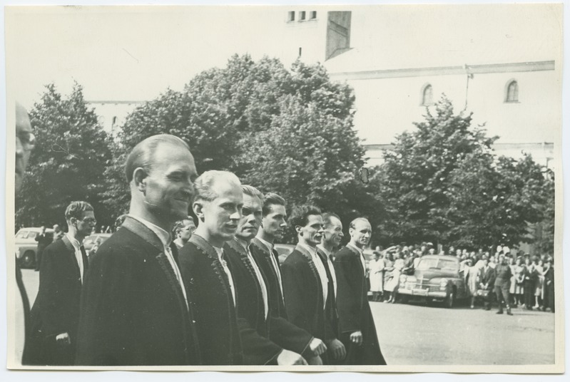 1950 Song Festival in Tallinn, National Academic Men's Choir Training at the Winning Square.