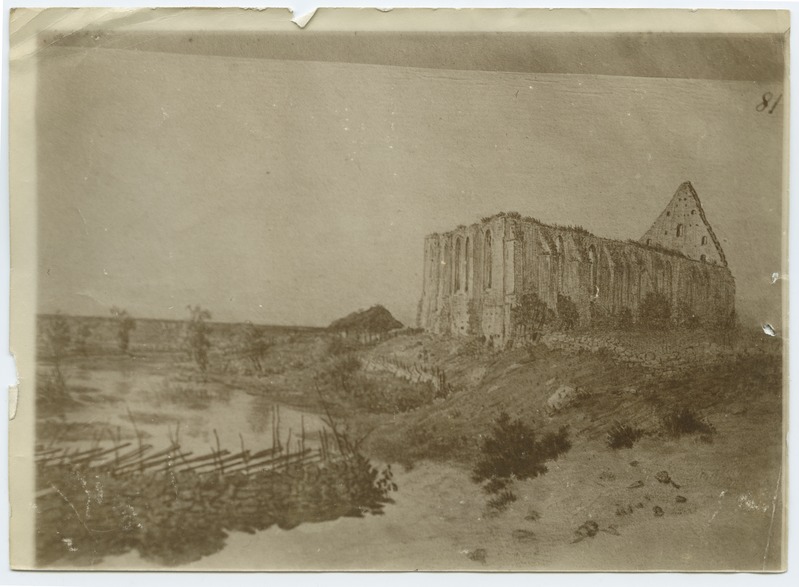 C.Buddeus, ruins of the Pirita monastery, view by the northeast.