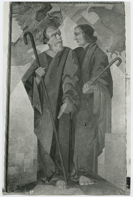 Tallinn. Photo of the painting "Apostles Luke and John"