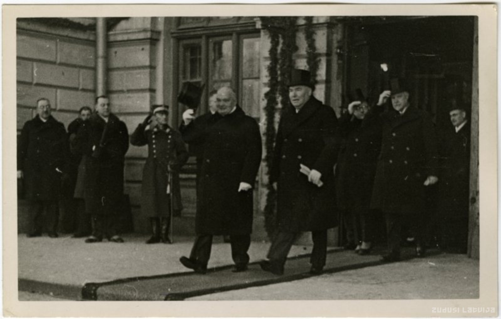 Estonian Senior State K. Pets Visit in Riga in 1933
