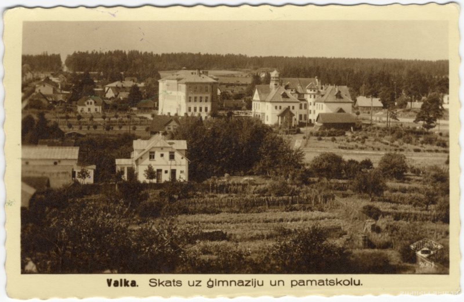 Valka, Valka. View of family and basic school