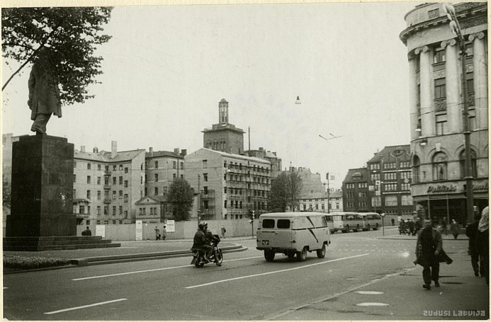 Riga. Street of Freedom. Construction site of the hotel "Latvija"