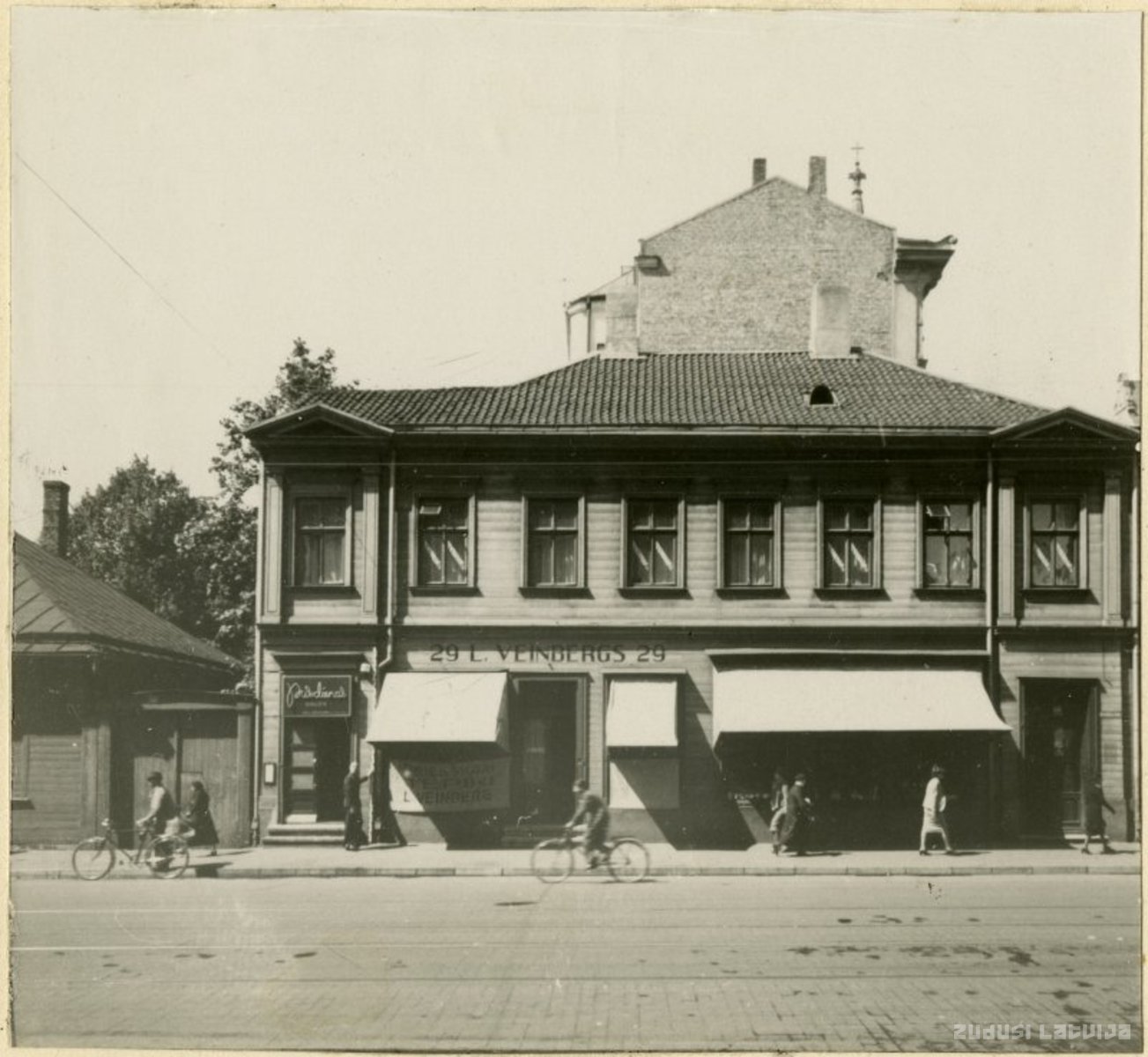 Riga. Wooden building in Brīvības iela 53